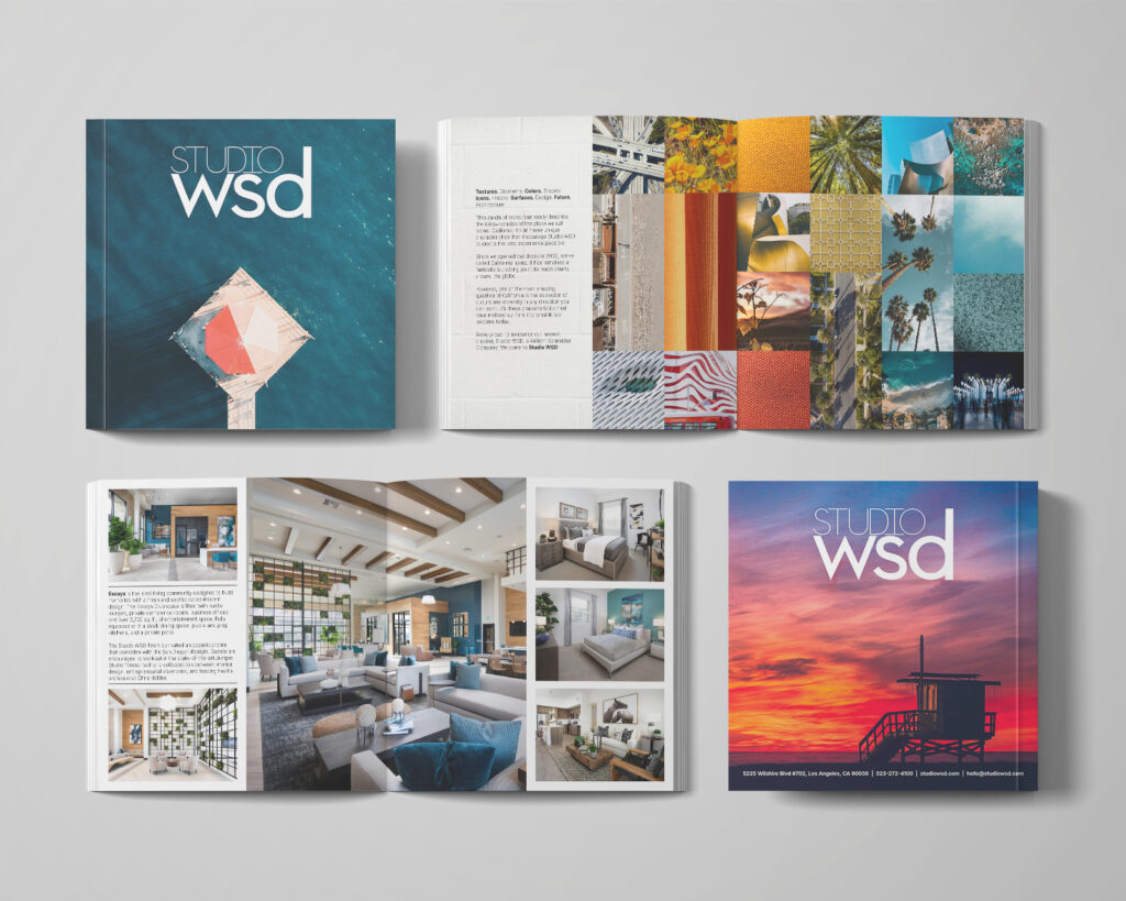 Pages of a colorful booklet.